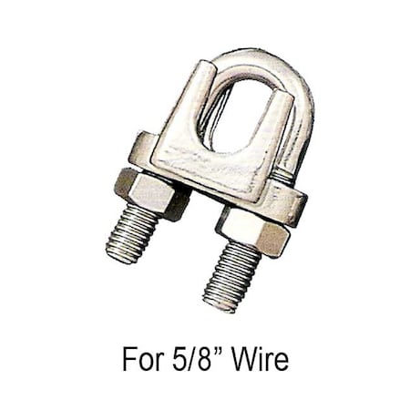 Us Cargo Control 5/8" Wire Rope Clip Stainless Steel Type 304 PCWRC58SS304